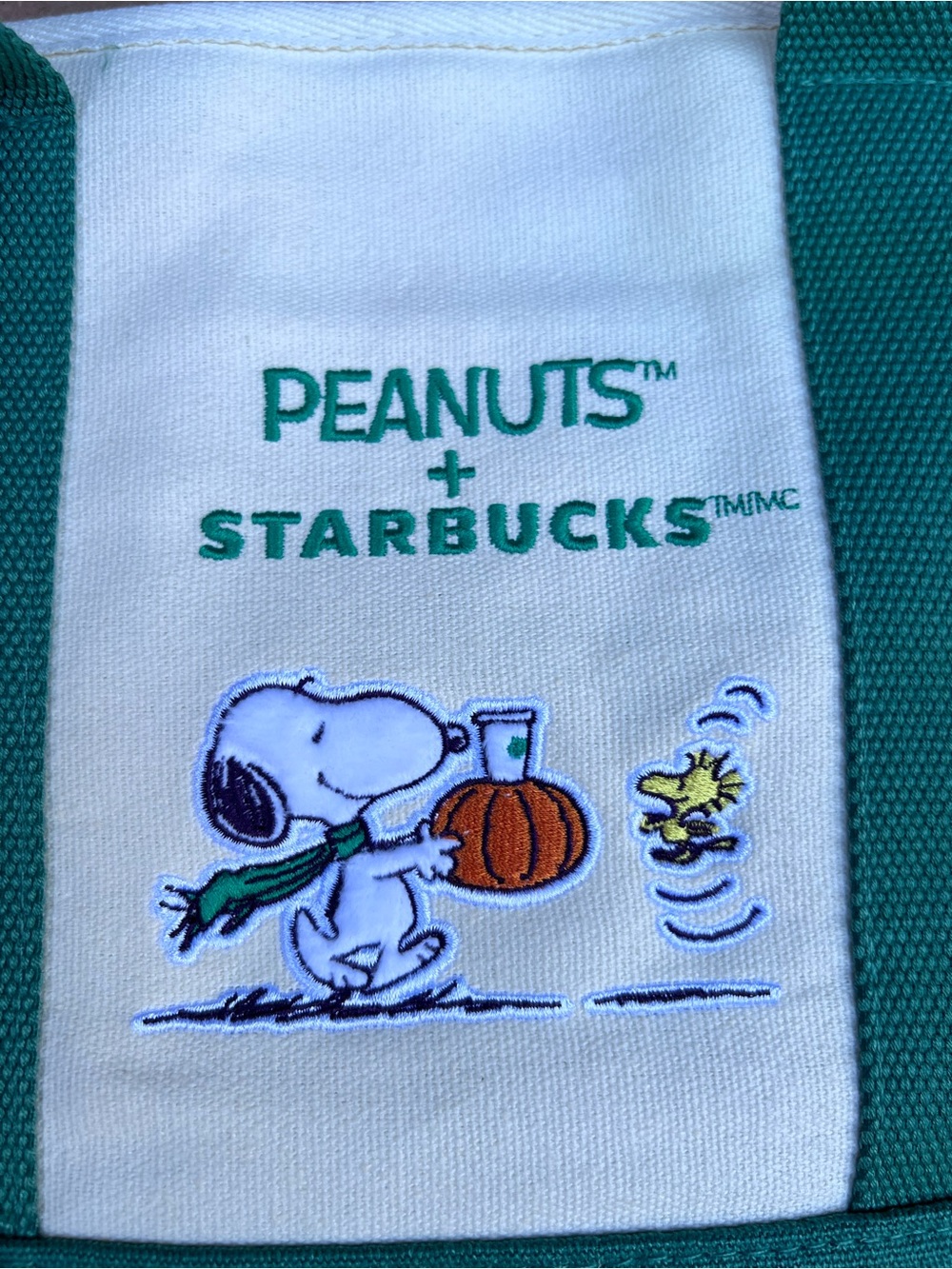 NWT Starbucks Peanut Canvas Tote Bag - Picture 4 of 8